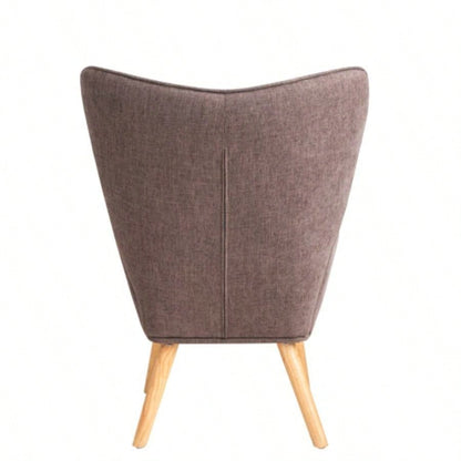 Accent Chair with Ottoman, Living Room Chair and Ottoman Set, Comfy Side Armchair Bedroom, Splicing Cloth Surface