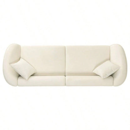 87 Curved Contemporary Sofa in: Plush Seating, Streamlined Design, and Durable Frame - Stylish Living Spaces