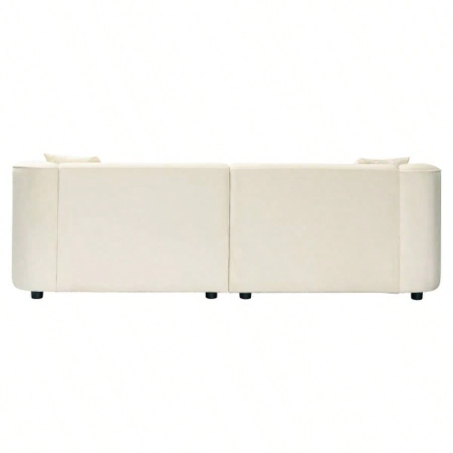 87 Curved Contemporary Sofa in: Plush Seating, Streamlined Design, and Durable Frame - Stylish Living Spaces