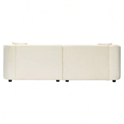 87 Curved Contemporary Sofa in: Plush Seating, Streamlined Design, and Durable Frame - Stylish Living Spaces