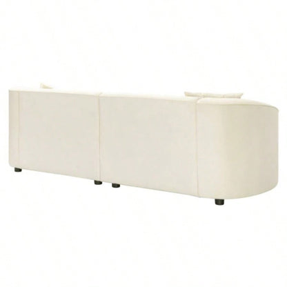 87 Curved Contemporary Sofa in: Plush Seating, Streamlined Design, and Durable Frame - Stylish Living Spaces