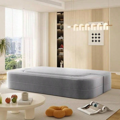 78. Modern 2 - in - 1 Foldable Sofa with Functional Blanket and 2 Soft Pillows, Comfortable Plush Corduroy Fabric Sofa, Convertible Sleeper Sofa Bed, Deep Sofa Couch Living Room, Bedroom