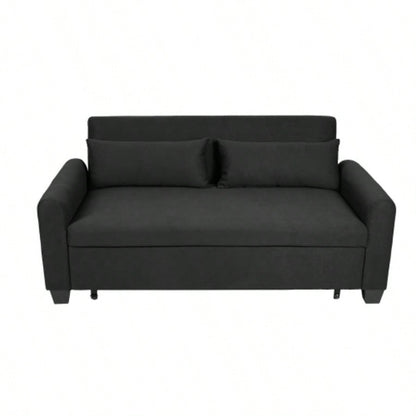 - large 61 - inch 2 - in - 1 fabric sofa bed, double sofa with storage bag, reinforced iron frame, adjustable backrest and cushions, suitable bedrooms, living rooms and outdoor areas.