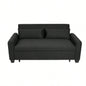 - large 61 - inch 2 - in - 1 fabric sofa bed, double sofa with storage bag, reinforced iron frame, adjustable backrest and cushions, suitable bedrooms, living rooms and outdoor areas.