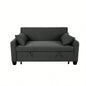 - large 61 - inch 2 - in - 1 fabric sofa bed, double sofa with storage bag, reinforced iron frame, adjustable backrest and cushions, suitable bedrooms, living rooms and outdoor areas.