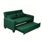 - large 61 - inch 2 - in - 1 fabric sofa bed, double sofa with storage bag, reinforced iron frame, adjustable backrest and cushions, suitable bedrooms, living rooms and outdoor areas.