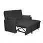 - large 61 - inch 2 - in - 1 fabric sofa bed, double sofa with storage bag, reinforced iron frame, adjustable backrest and cushions, suitable bedrooms, living rooms and outdoor areas.