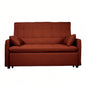- large 61 - inch 2 - in - 1 fabric sofa bed, double sofa with storage bag, reinforced iron frame, adjustable backrest and cushions, suitable bedrooms, living rooms and outdoor areas.