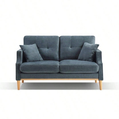 Loveseats 2 Seater Sofa Primary Living Space, Bed Room, Office, waterproof fabric, USB Charge Port, 2 Pillows, Wood