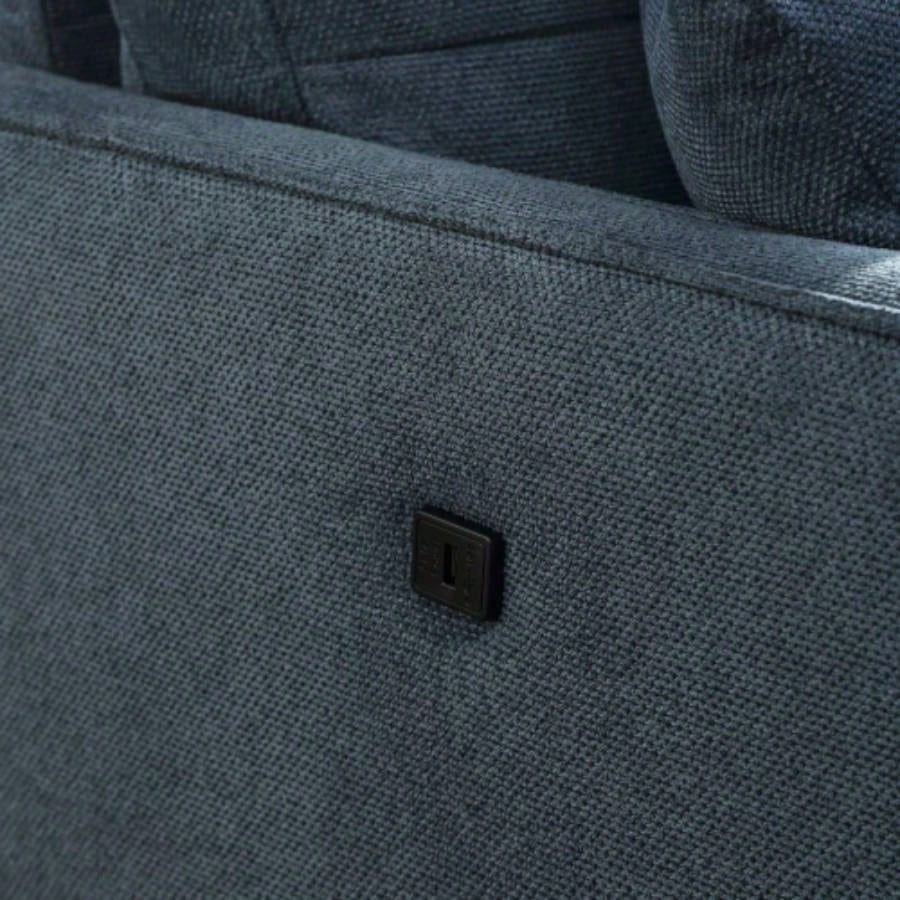 Loveseats 2 Seater Sofa Primary Living Space, Bed Room, Office, waterproof fabric, USB Charge Port, 2 Pillows, Wood