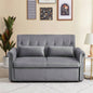 Artemax 55 Modern Shiny Velvet Convertible Loveseat Sleeper Sofa Couch/ 2 Lumbar Pillows, Adjustable Pull - Out Bed and Removable Armrest Nursery, Living Room, Apartment, Home Office