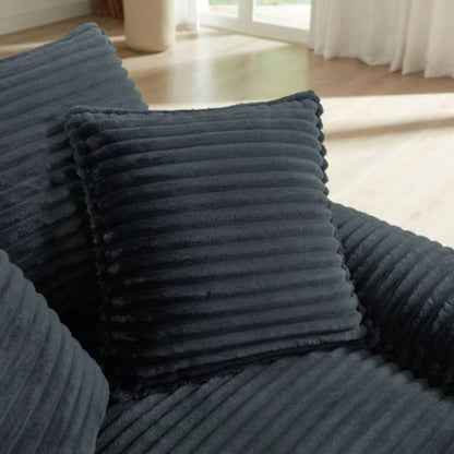 51.97 inch modern comfortable cushioned compression single sofa with unique footrest design, lounge chair living room, bedroom, apartment, office, dark gray