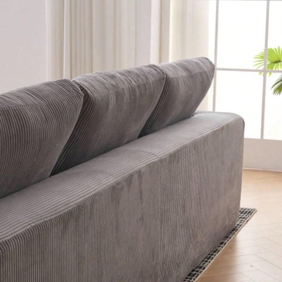 123*55 Modern U - shaped Sofa with Console, Cupholders and USB Ports, 6 - Upholstered Symmetrical Indoor Furniture, Sleeper Couch Set with Chaise Living Room, Apartment, 2 Colors