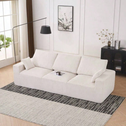 123*55 Modern U - shaped Sofa with Console, Cupholders and USB Ports, 6 - Upholstered Symmetrical Indoor Furniture, Sleeper Couch Set with Chaise Living Room, Apartment, 2 Colors
