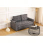 553 Fold Sofa, Convertible Futon Couch sleeper sofabed, Velvet linen fabric, Small Spaces, Living Room, or Office, Dark Gray