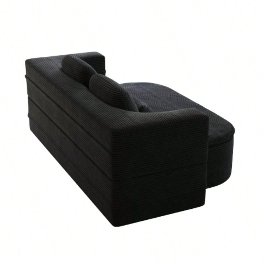 752 - in - 1 Foldable Sofa, Convertible Sleeper Foam Sofa Bed with Multi Functional Blanket, Corduroy Floor folding sofa bed, Floor Sofa Lounge Sofa Living Room Bedroom Lounge Studio