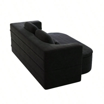 752 - in - 1 Foldable Sofa, Convertible Sleeper Foam Sofa Bed with Multi Functional Blanket, Corduroy Floor folding sofa bed, Floor Sofa Lounge Sofa Living Room Bedroom Lounge Studio