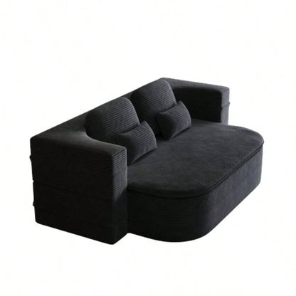 752 - in - 1 Foldable Sofa, Convertible Sleeper Foam Sofa Bed with Multi Functional Blanket, Corduroy Floor folding sofa bed, Floor Sofa Lounge Sofa Living Room Bedroom Lounge Studio