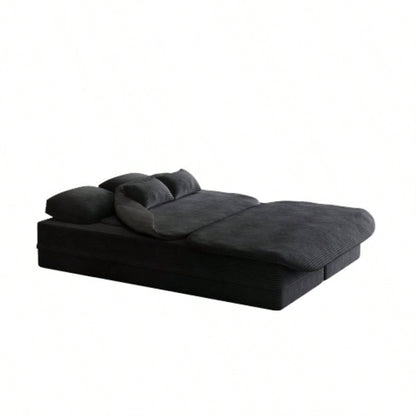 752 - in - 1 Foldable Sofa, Convertible Sleeper Foam Sofa Bed with Multi Functional Blanket, Corduroy Floor folding sofa bed, Floor Sofa Lounge Sofa Living Room Bedroom Lounge Studio
