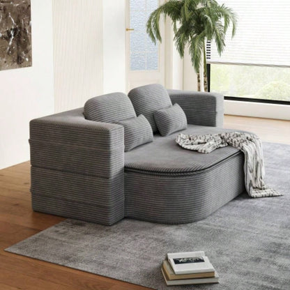 752 - in - 1 Foldable Sofa, Convertible Sleeper Foam Sofa Bed with Multi Functional Blanket, Corduroy Floor folding sofa bed, Floor Sofa Lounge Sofa Living Room Bedroom Lounge Studio