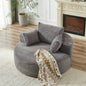 55L Corduroy Sponge single sofa, No Assembly Required, Fluffy Modern Sleeper Chair Living room, Bedroom, Lounge and Projection RoomNot a swivel chair.