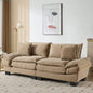 Corduroy Sofa Sleeper Couch Loveseat Sofa with Pillows Comfy Upholstered Deep Sofa Bedroom, Living Room, Apartment, Office, Dorm - Yellow Corduroy