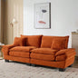 Corduroy Sofa Sleeper Couch Loveseat Sofa with Pillows Comfy Upholstered Deep Sofa Bedroom, Living Room, Apartment, Office, Dorm - Yellow Corduroy