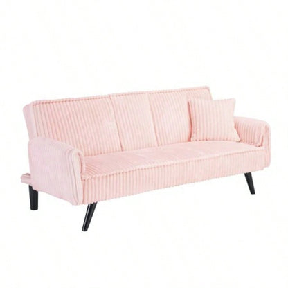 Minimalist style, straight - line corduroy sofa suitable sitting and lying in living room and bedroom