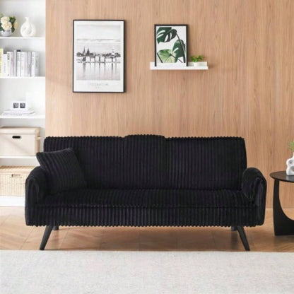 Minimalist style, straight - line corduroy sofa suitable sitting and lying in living room and bedroom