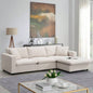VIDEO provided New. 4*64.6 Modern Sectional Sofa, L - shaped Couch Set with 2 pillows, 4 - Polyester Fabric Couch Set with Convertible Ottoman Living Room, Apartment, Office, 4 Colors