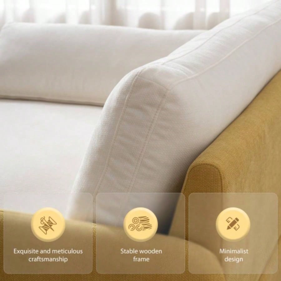 Video50*43 Oversized Chenille Single Sofa Chair, Wide and Deep Accent Chair, Modern Upholstered Comfy Armchair, Color Blocking Couch Lounge with Pillows Living Room, Apartment, Bedroom, Colors