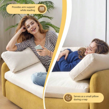 Video50*43 Oversized Chenille Single Sofa Chair, Wide and Deep Accent Chair, Modern Upholstered Comfy Armchair, Color Blocking Couch Lounge with Pillows Living Room, Apartment, Bedroom, Colors