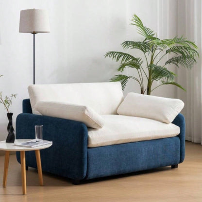 Video50*43 Oversized Chenille Single Sofa Chair, Wide and Deep Accent Chair, Modern Upholstered Comfy Armchair, Color Blocking Couch Lounge with Pillows Living Room, Apartment, Bedroom, Colors
