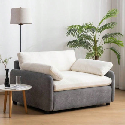 Video50*43 Oversized Chenille Single Sofa Chair, Wide and Deep Accent Chair, Modern Upholstered Comfy Armchair, Color Blocking Couch Lounge with Pillows Living Room, Apartment, Bedroom, Colors