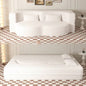 Modern Floor Sofa with 2 Pillows, Convertible Teddy Fabric Foam - Filled Sleeper Sofa Bed, 15 Full Size Folding Mattress Living Room, Guest Bed, Playroom, no assembly required, PinkOld Sku: W1885P230384