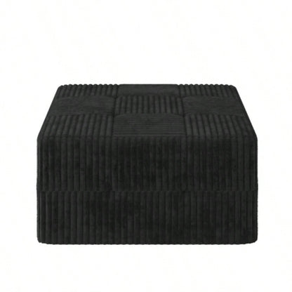 L shape Modular Sectional Sofa, Compressed Sectional Sofa Modern Minimalist Style Corduroy Couch, Sleeper Sofa Living Room, Bedroom, Comfy Compressed Sofa Couch Space - Efficient Design - black