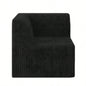 L shape Modular Sectional Sofa, Compressed Sectional Sofa Modern Minimalist Style Corduroy Couch, Sleeper Sofa Living Room, Bedroom, Comfy Compressed Sofa Couch Space - Efficient Design - black