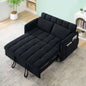 52 beige modern velvet sofa, sofa pullout bed, small love casual sofa with back, pillow, pockets, living room furniture, 3 in 1 convertible sleep sofa bed.