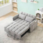 52 beige modern velvet sofa, sofa pullout bed, small love casual sofa with back, pillow, pockets, living room furniture, 3 in 1 convertible sleep sofa bed.