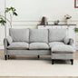 Convertible Combination Sofa Sofa L - Shaped Sofa with Footstools with Storage, Beige Sofa Living Room, Living Room/Bedroom/Office/Small Space 3 - Seater Combination Sofa - Beige