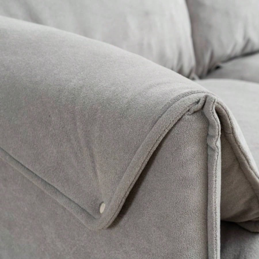 Convertible Combination Sofa Sofa L - Shaped Sofa with Footstools with Storage, Beige Sofa Living Room, Living Room/Bedroom/Office/Small Space 3 - Seater Combination Sofa - Beige