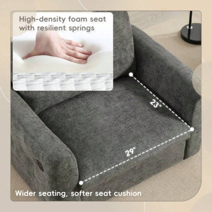 42*33 Single Sofa, Armchair with Wide, Dual - port, Pull - line Tufted Design, High - density Foam, Suitable Living Room Apartment, Chenille, 2 Colors