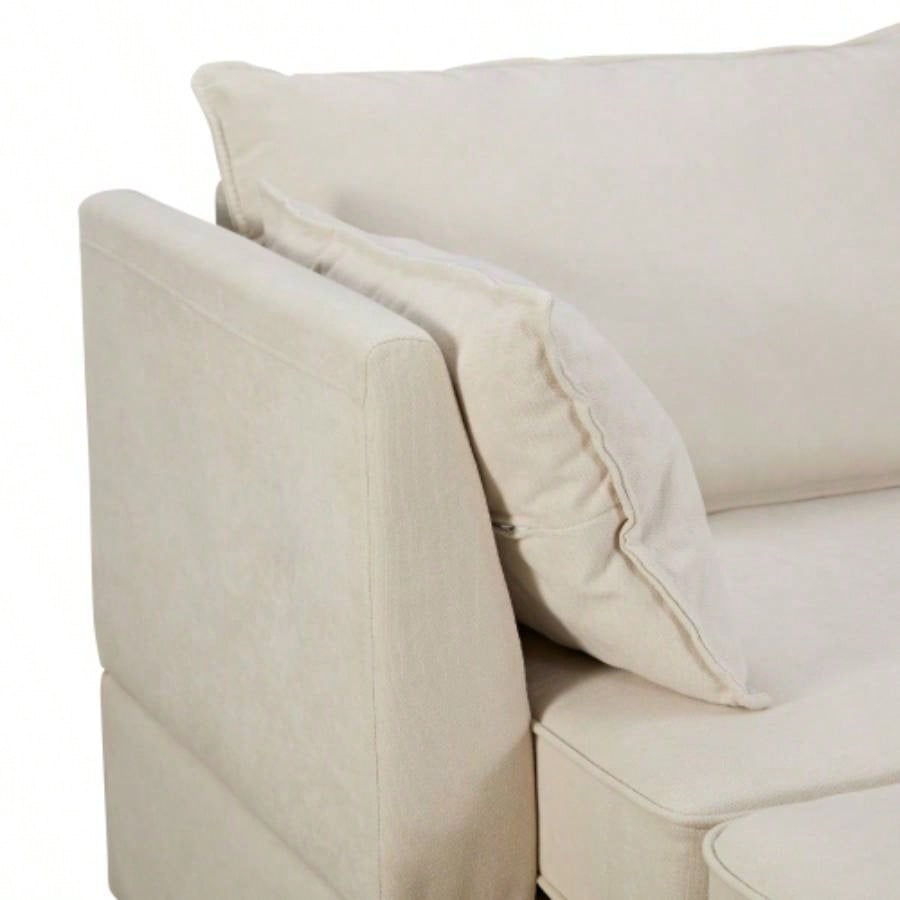 UStyle Modern Large U - Shape Modular Sectional Sofa, Convertible Sofa Bed with Reversible Chaise Living Room, Storage