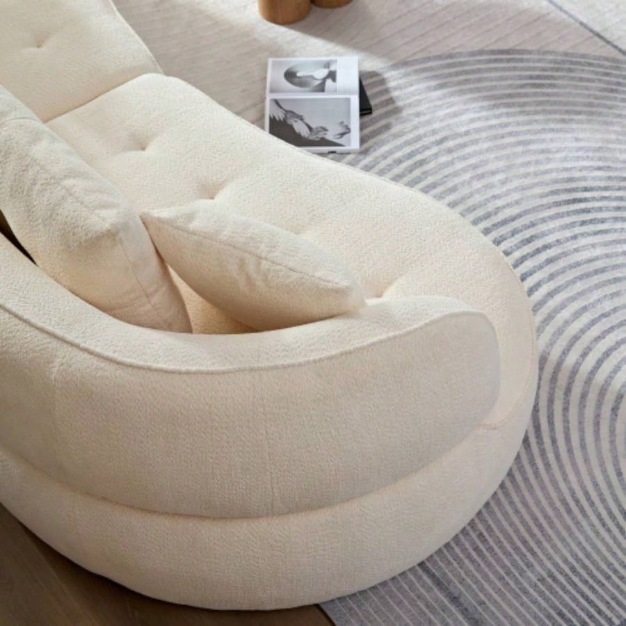 WKS7W White, 4 - modular sofa, durable fabric, solid wood frame, high density sponge cushion, 4 pillows