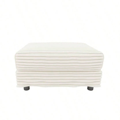102.4 Plush Corduroy 4 - Sofa, Modern Comfy Upholstered Sofa Cloud Couch, Deep Couches with Soft Pillows and 2 Ottomans, Convertible Sofa Lounge Chair, Living Room, Apartment, Office,
