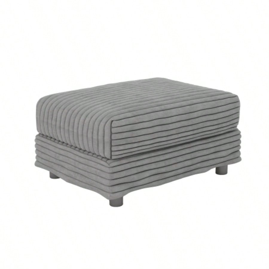 102.4 Plush Corduroy 4 - Sofa, Modern Comfy Upholstered Sofa Cloud Couch, Deep Couches with Soft Pillows and 2 Ottomans, Convertible Sofa Lounge Chair, Living Room, Apartment, Office,
