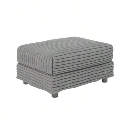 102.4 Plush Corduroy 4 - Sofa, Modern Comfy Upholstered Sofa Cloud Couch, Deep Couches with Soft Pillows and 2 Ottomans, Convertible Sofa Lounge Chair, Living Room, Apartment, Office,