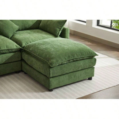 Modular Sectional Sofa, 3 - Seater Sofa, Modern L - Shaped Sofa Living Room Bedroom Apartment, Green