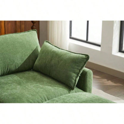 Modular Sectional Sofa, 3 - Seater Sofa, Modern L - Shaped Sofa Living Room Bedroom Apartment, Green