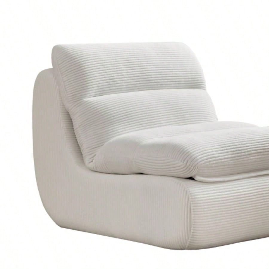 Modern Compressed Lounge Chair with Ottoman, Cozy Corduroy Recliner Small Spaces, Living Room, or Bedroom